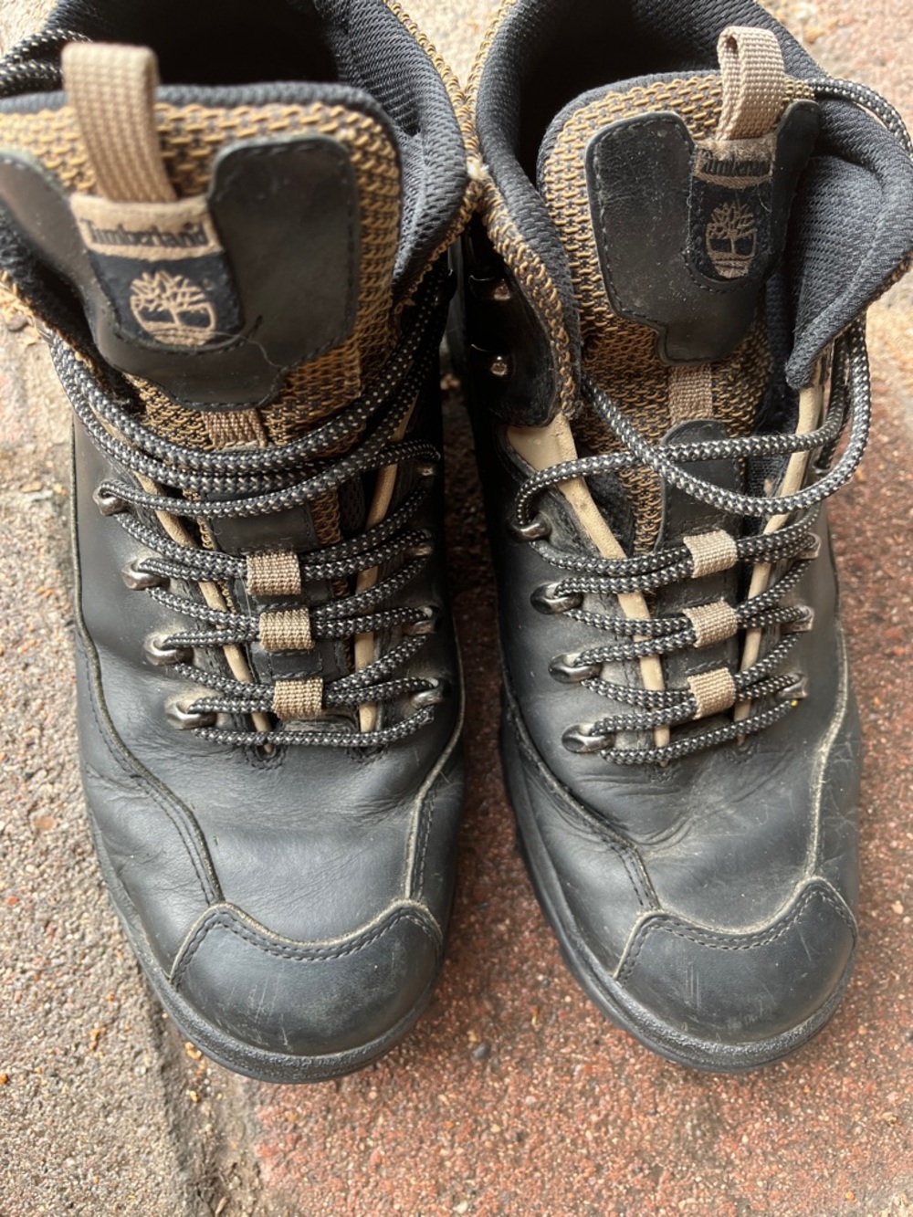 Timberland Black and Brown Men's Lace-Up Hiking Boots